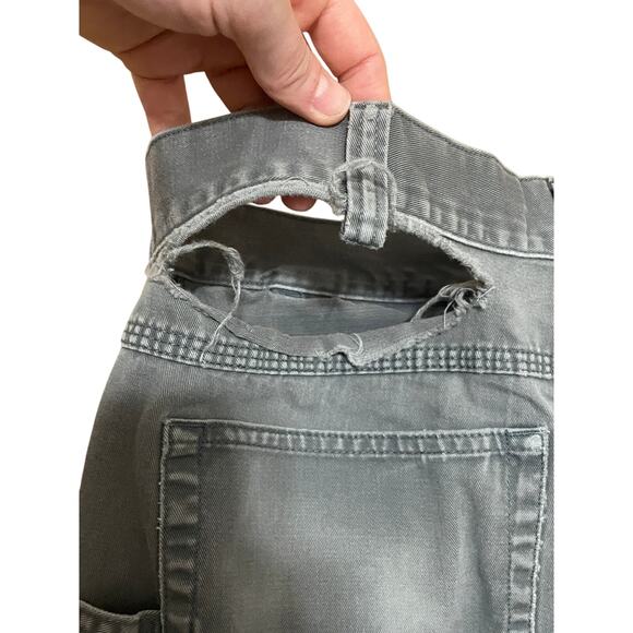 Duluth Trading Co Men's 38 x 30 Gray Thrashed 100% Cotton Carpenter Work Pants - Picture 8 of 9